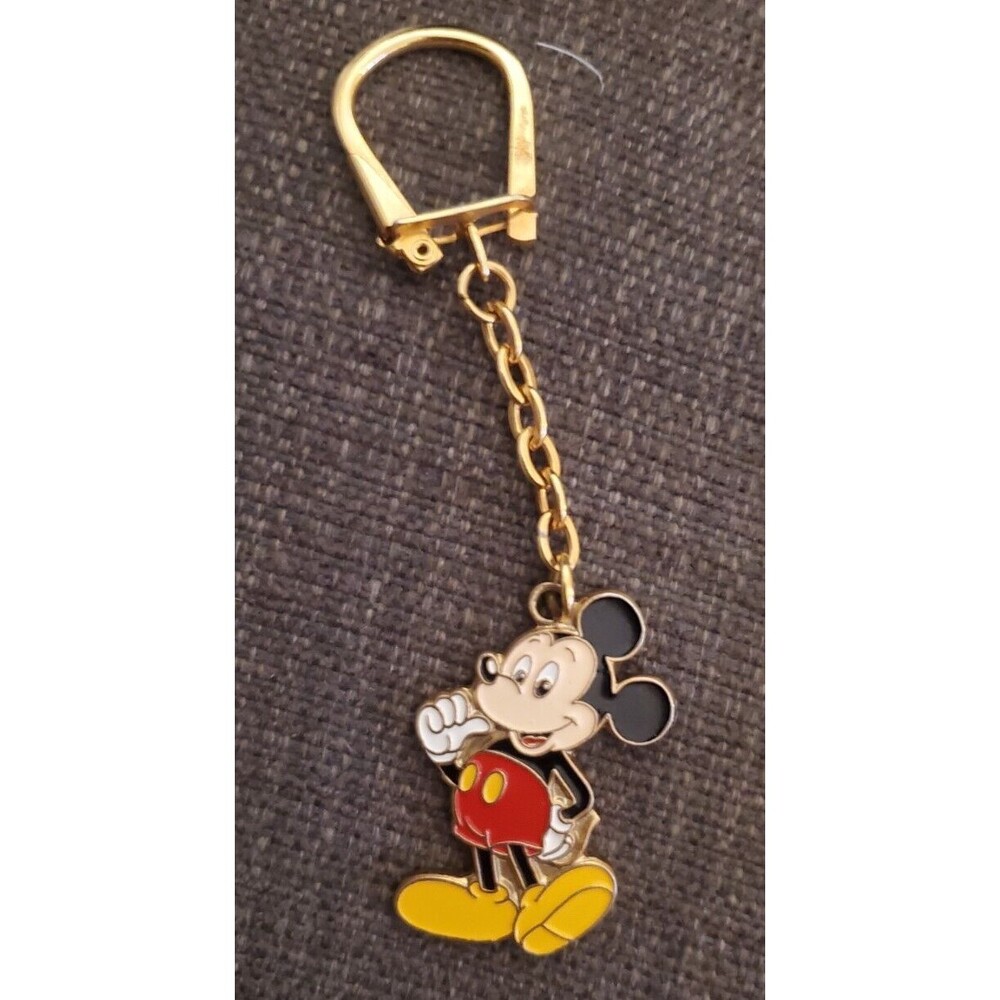 Vtg Disney Micky Mouse Metal Key Chain